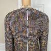 10-7135.jpg Feraud Upper Cloth Virgin Wool Silk Blazer Size 12 Multicolor Bell Sleeves Lined