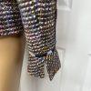 10-7137.jpg Feraud Upper Cloth Virgin Wool Silk Blazer Size 12 Multicolor Bell Sleeves Lined