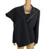 Tahari ASL Polyester Blend Pant Suit Top Size 16P Black Striped Lined 3PC Career