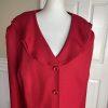 10-7140.jpg New EMILY Women 2PC Red Polyester Ruffle Collarless Skirt Suit Size 32W MSRP0