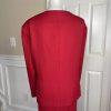 10-7142.jpg New EMILY Women 2PC Red Polyester Ruffle Collarless Skirt Suit Size 32W MSRP0