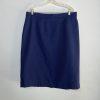 Le Suit Polyester Skirt Suit Size 16W Purple Shawl Collar Lined Career 2PC