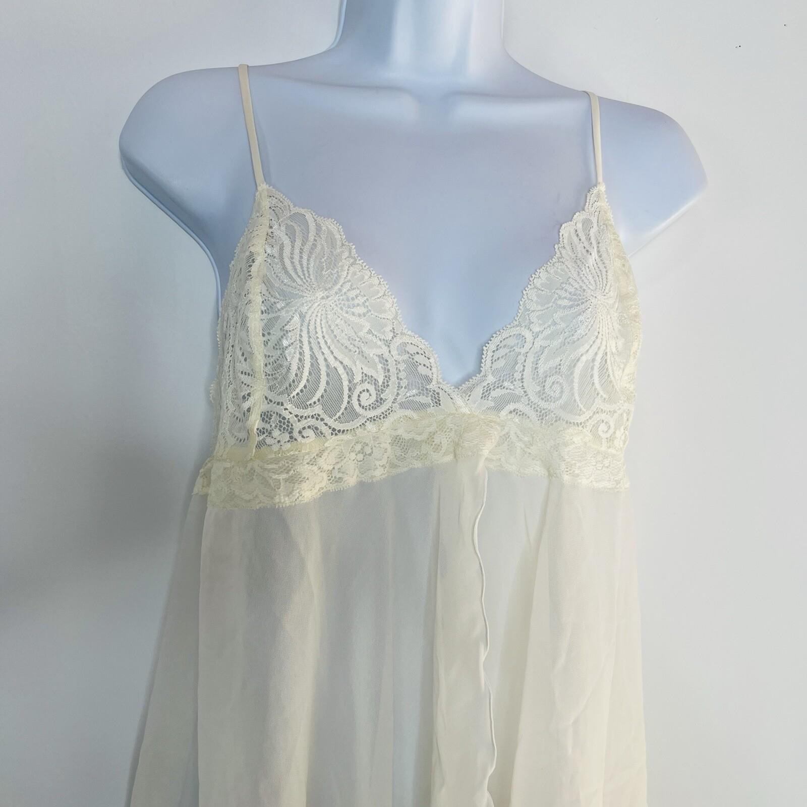 Victoria Secret Vtg 1990 Micromesh L Fairy  Babydoll Lingerie Slip Y2k Coquette