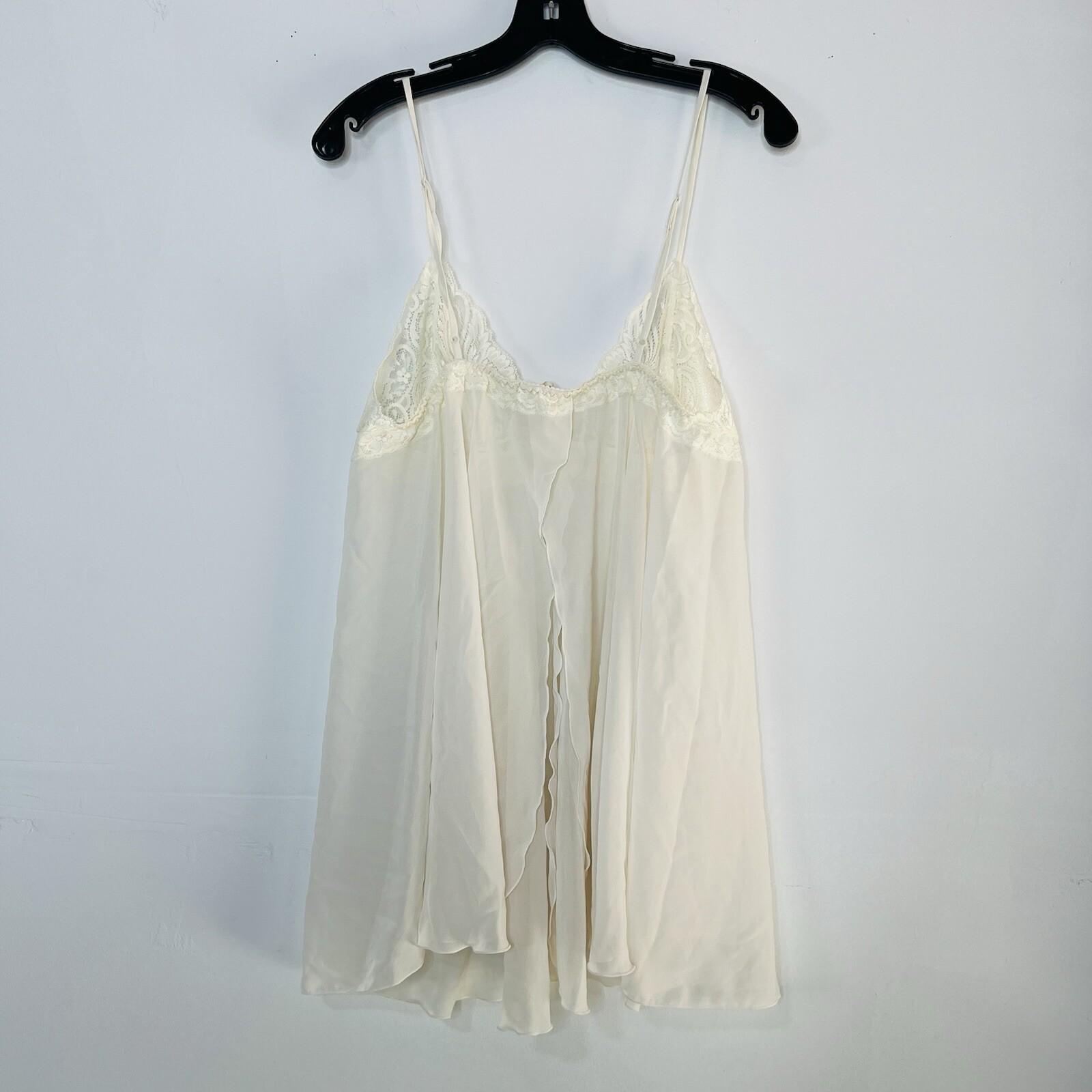 Victoria Secret Vtg 1990 Micromesh L Fairy  Babydoll Lingerie Slip Y2k Coquette