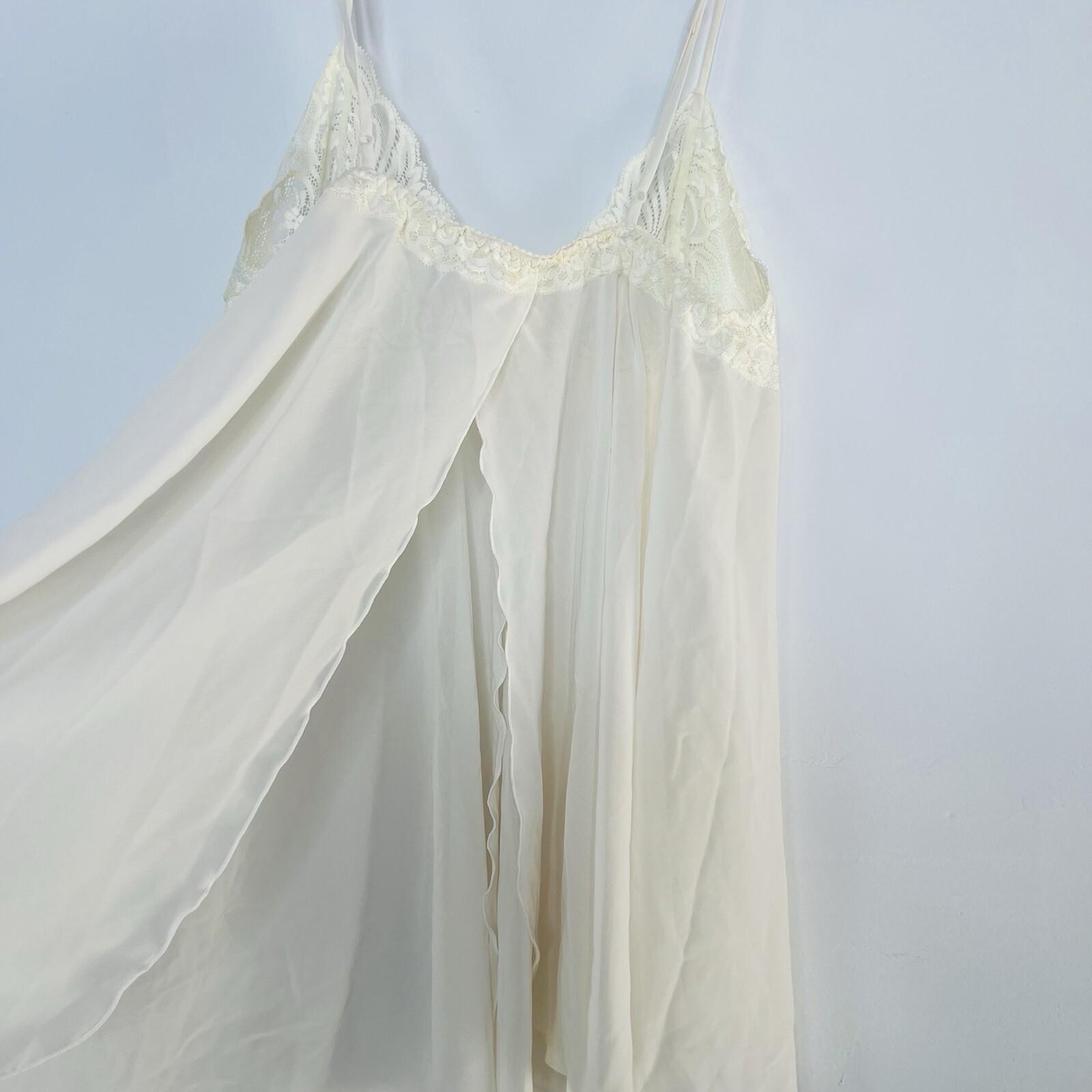 Victoria Secret Vtg 1990 Micromesh L Fairy  Babydoll Lingerie Slip Y2k Coquette
