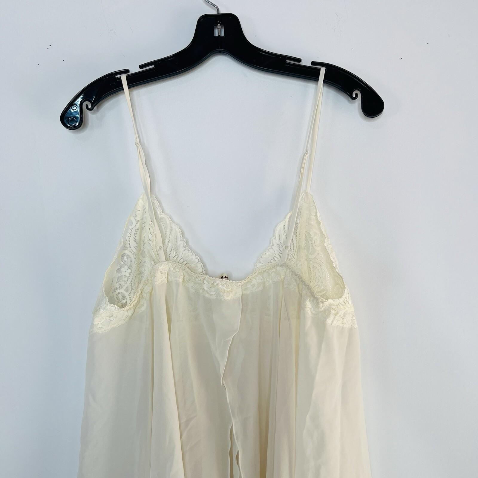 Victoria Secret Vtg 1990 Micromesh L Fairy  Babydoll Lingerie Slip Y2k Coquette