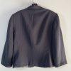 Tahari ASL Rayon Polyester Skirt Suit Size 10 Gray Striped Notch Collar 2PC