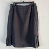 Tahari ASL Rayon Polyester Skirt Suit Size 10 Gray Striped Notch Collar 2PC