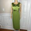 Moshita Couture Polyester Skirt Top Suit 14 Green Ruffle Bell Sleeves 3PC