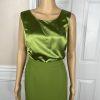 Moshita Couture Polyester Skirt Top Suit 14 Green Ruffle Bell Sleeves 3PC