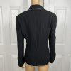 Tahari ASL Polyester Blend Pant Suit Top Size 16P Black Striped Lined 3PC Career