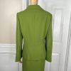 Moshita Couture Polyester Skirt Top Suit 14 Green Ruffle Bell Sleeves 3PC