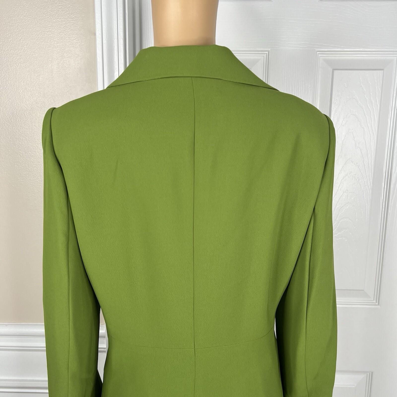 Moshita Couture Polyester Skirt Top Suit 14 Green Ruffle Bell Sleeves 3PC