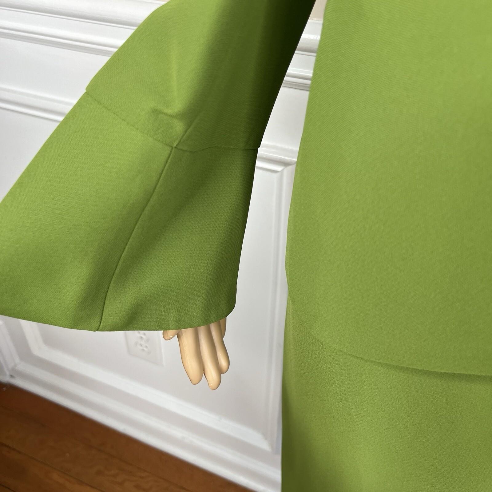 Moshita Couture Polyester Skirt Top Suit 14 Green Ruffle Bell Sleeves 3PC