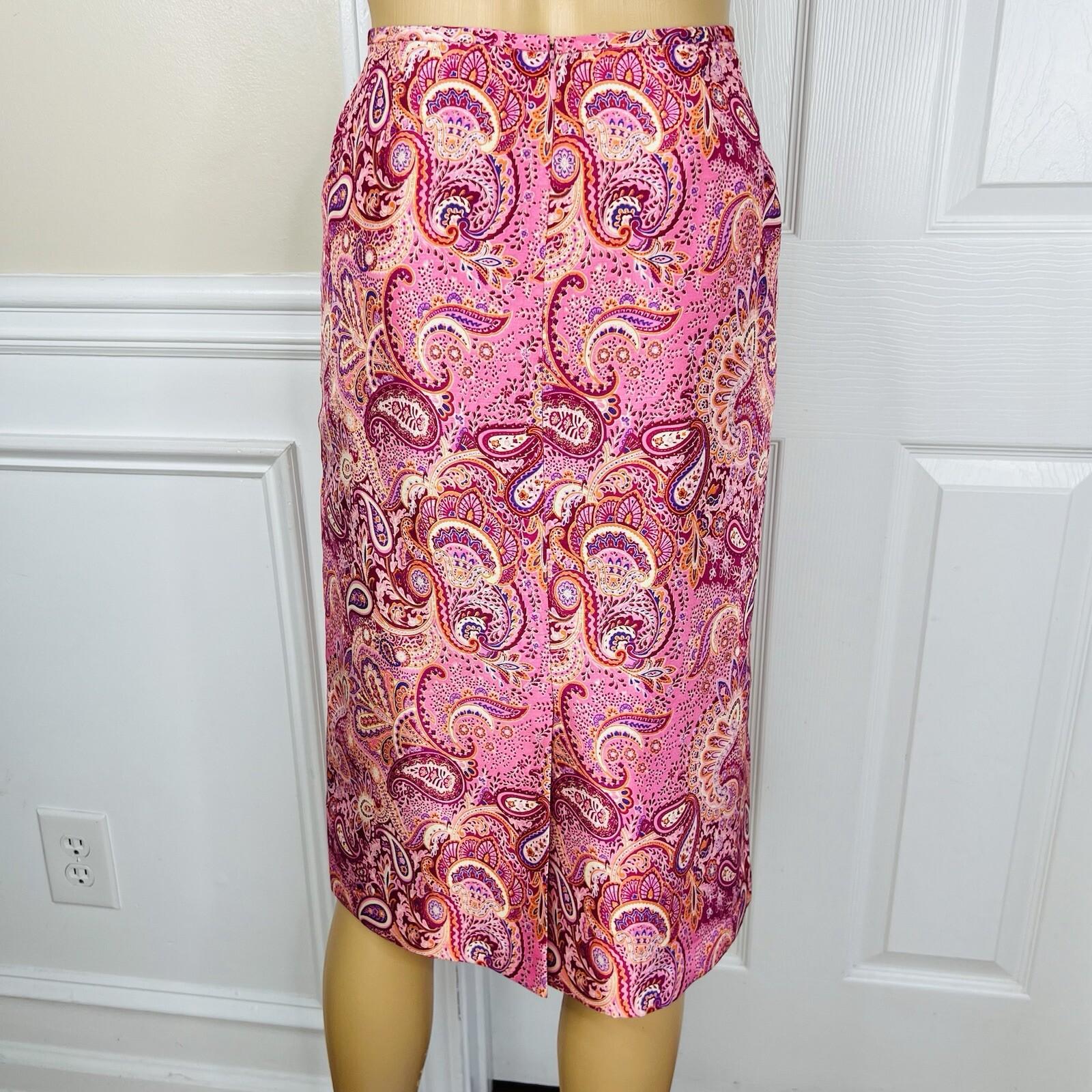 Le Suit Women Polyester Skirt 12 Suit 14 Pink Floral Peak Collar Cocktail 2PC