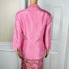 Le Suit Women Polyester Skirt 12 Suit 14 Pink Floral Peak Collar Cocktail 2PC