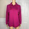 St John Separates Women Knit Sweater Size S Pink Half Zip Up High Neck Collared