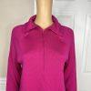 St John Separates Women Knit Sweater Size S Pink Half Zip Up High Neck Collared