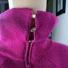 St John Separates Women Knit Sweater Size S Pink Half Zip Up High Neck Collared