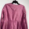 Soft Surroundings Fiona Tunic M Berry Pink Chenille Baby Doll Pleated Velvet New
