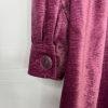 Soft Surroundings Fiona Tunic M Berry Pink Chenille Baby Doll Pleated Velvet New