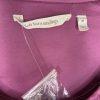 Soft Surroundings Fiona Tunic M Berry Pink Chenille Baby Doll Pleated Velvet New