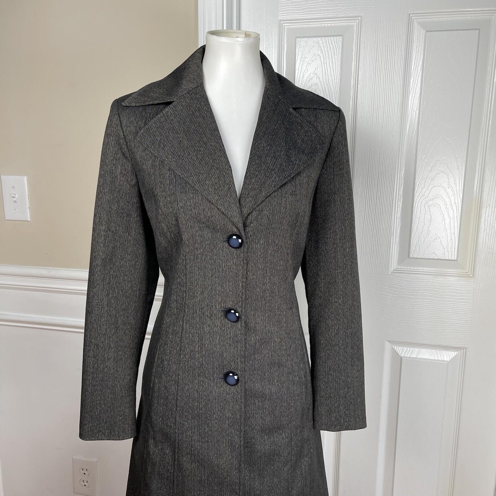 LARRY LEVINE 2PC Multicolor Polyester Rayon Spandex Lined Pant Suit Size 8