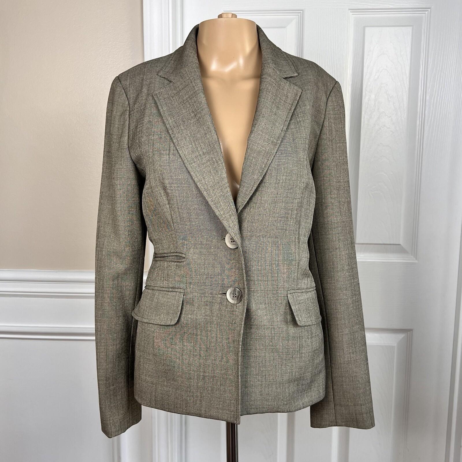 KASPER Women 2PC Gray Polyester Lined Single breasted Pant Suit Size 6