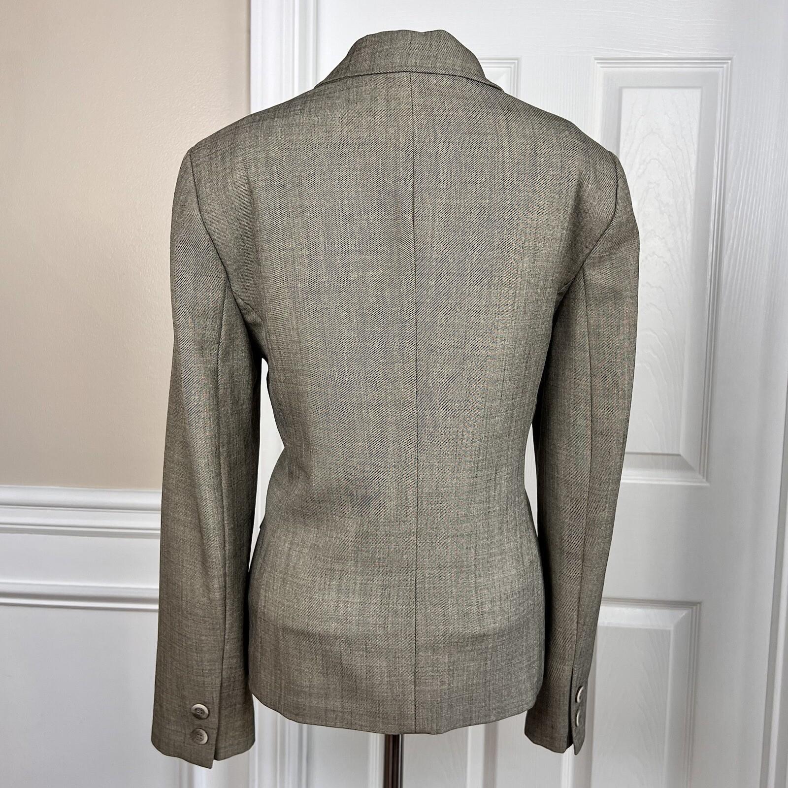 KASPER Women 2PC Gray Polyester Lined Single breasted Pant Suit Size 6