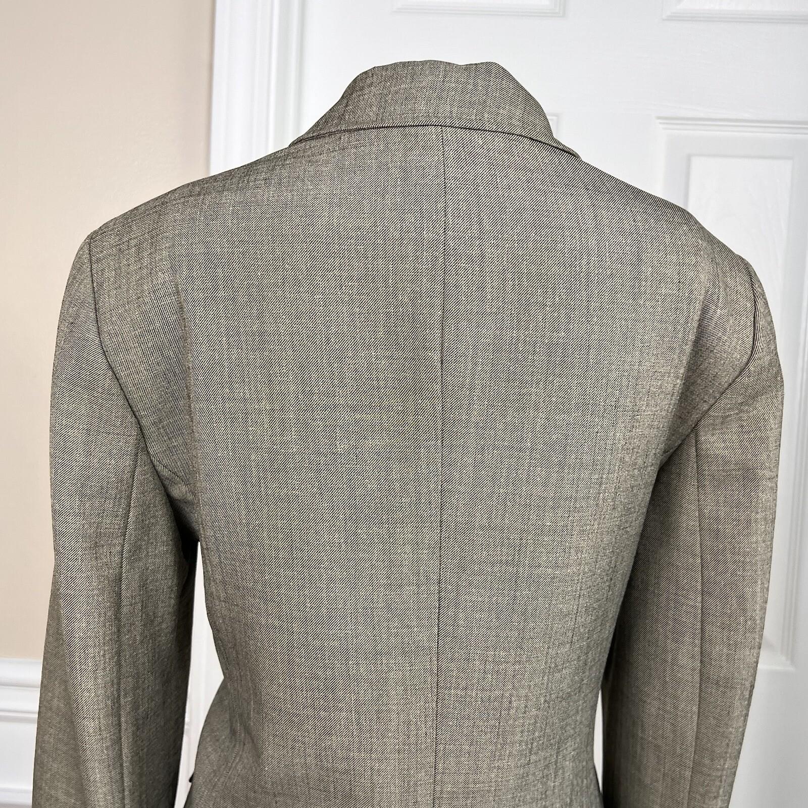 KASPER Women 2PC Gray Polyester Lined Single breasted Pant Suit Size 6