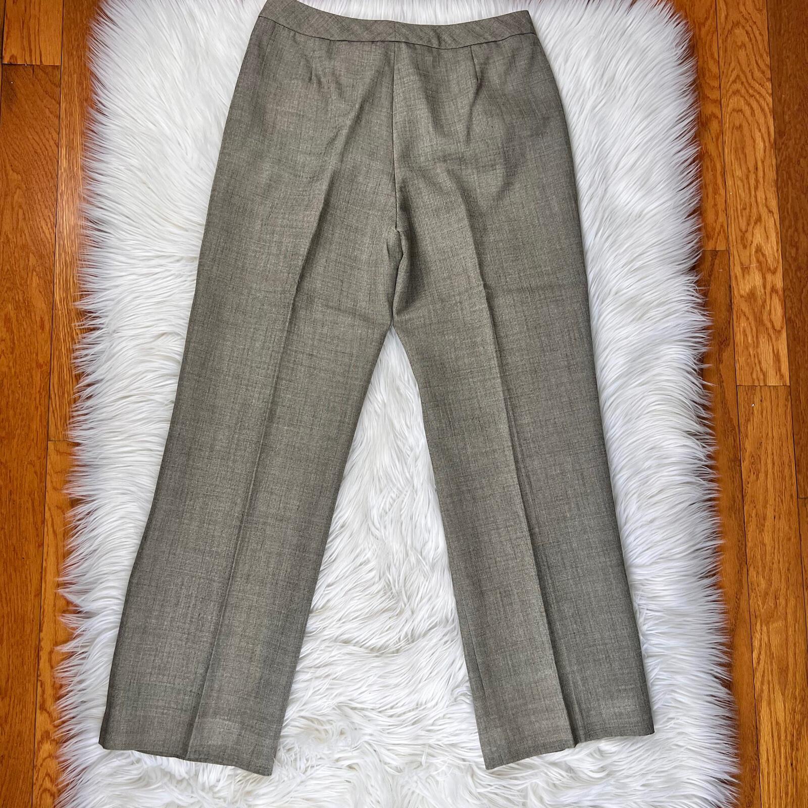 KASPER Women 2PC Gray Polyester Lined Single breasted Pant Suit Size 6