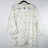 Michael Simon Vintage Floral Daisy Lace Jacket 1X White Gold Crochet Embroidered