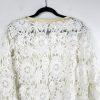 Michael Simon Vintage Floral Daisy Lace Jacket 1X White Gold Crochet Embroidered
