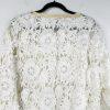 Michael Simon Vintage Floral Daisy Lace Jacket 1X White Gold Crochet Embroidered