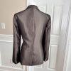 CALVIN KLEIN Brown Single Breasted Polyester Rayon Shawl Collar Blazer Size 10