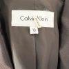 CALVIN KLEIN Brown Single Breasted Polyester Rayon Shawl Collar Blazer Size 10