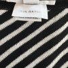 St John Sport Knit Dress Size Large Black White Striped Sheath Kimono Sleeves