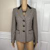 New LE SUIT 2PC Brown Polyester Lined Notch Collar Pant Suit Size 4 MSRP 0