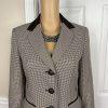 New LE SUIT 2PC Brown Polyester Lined Notch Collar Pant Suit Size 4 MSRP 0