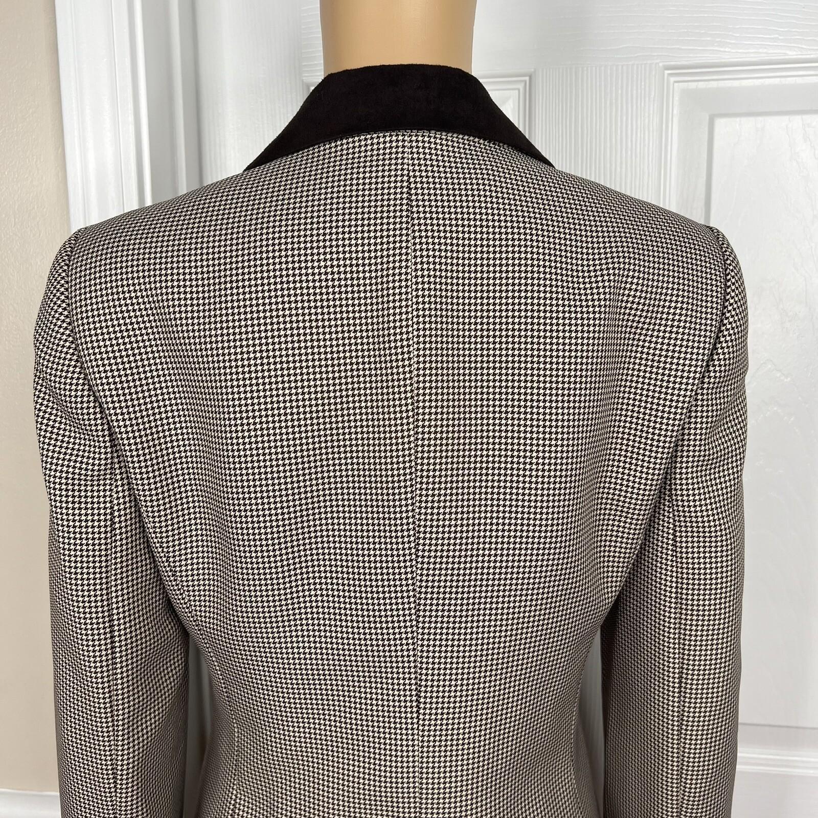New LE SUIT 2PC Brown Polyester Lined Notch Collar Pant Suit Size 4 MSRP 0