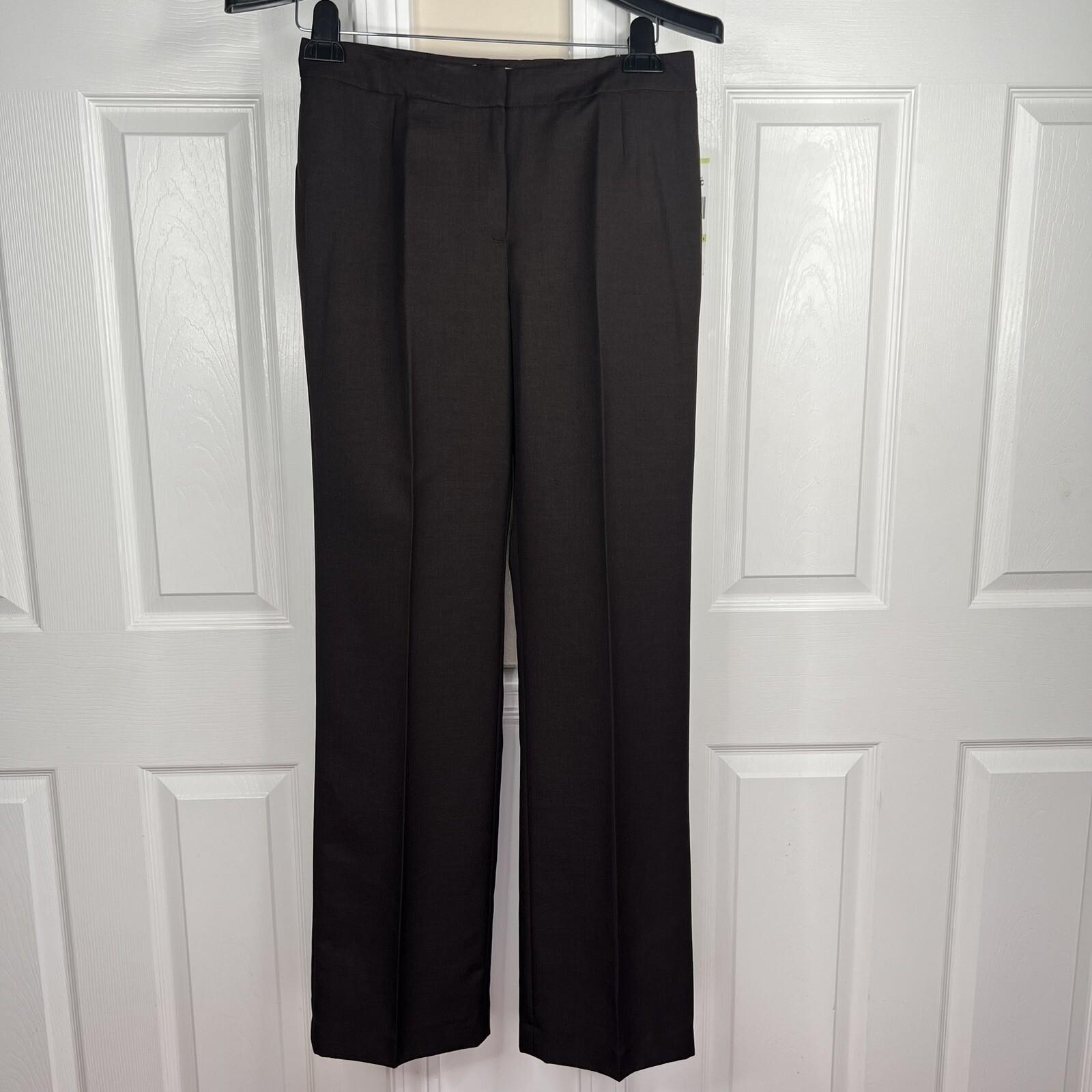 New LE SUIT 2PC Brown Polyester Lined Notch Collar Pant Suit Size 4 MSRP 0