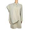 TAHARI ASL 2PC Beige Striped Polyester Rayon Notch Collar Pant Suit Size 10P