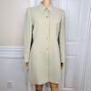 TAHARI ASL 2PC Beige Striped Polyester Rayon Notch Collar Pant Suit Size 10P