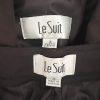 New LE SUIT 2PC Brown Polyester Lined Notch Collar Pant Suit Size 4 MSRP 0