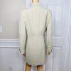 TAHARI ASL 2PC Beige Striped Polyester Rayon Notch Collar Pant Suit Size 10P