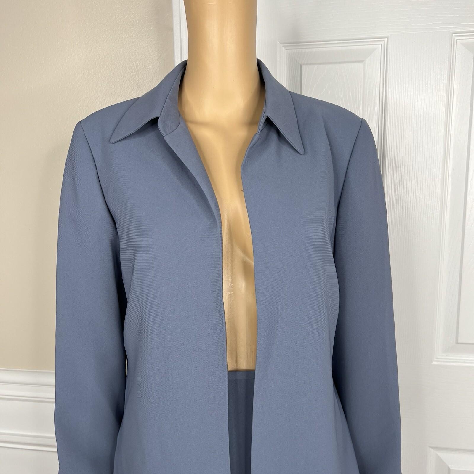 Le Suit Women Polyester Skirt Suit Size 12P  Century Blue Open Front 2PC New