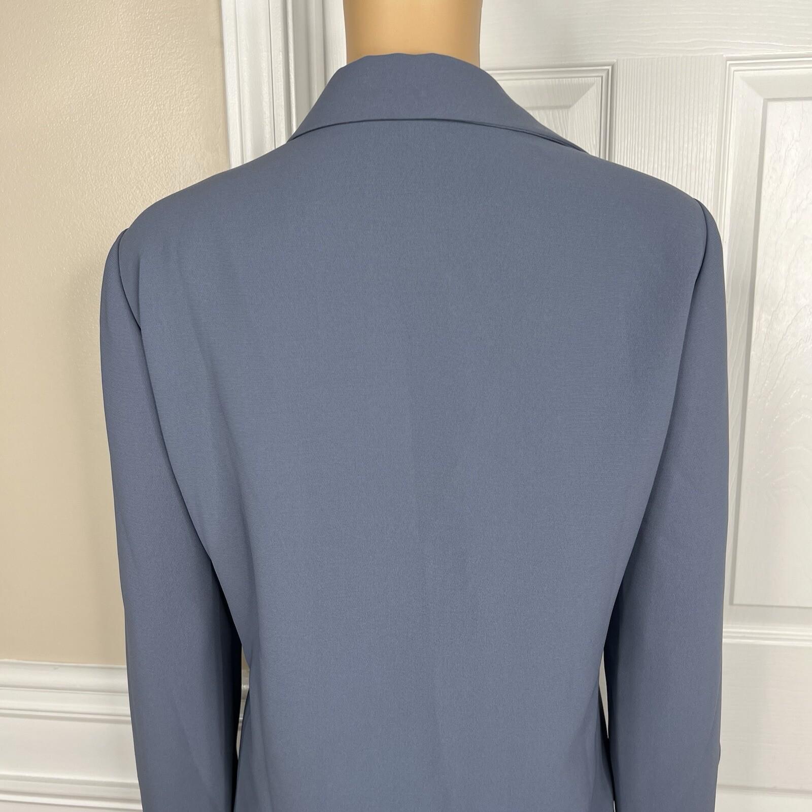 Le Suit Women Polyester Skirt Suit Size 12P  Century Blue Open Front 2PC New