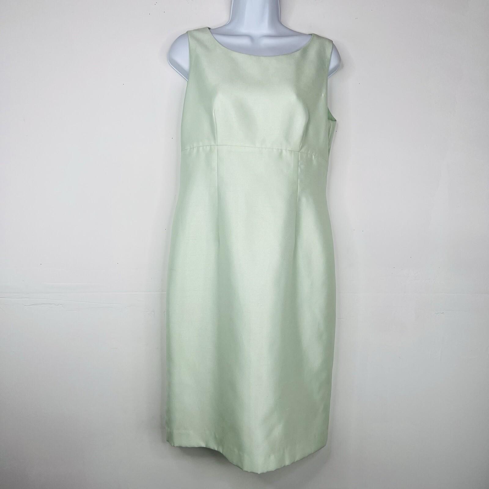 Le Suit Polyester Metallic Dress Suit Size 6 Aquamarine Open Front Lined 2PC