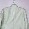 Le Suit Polyester Metallic Dress Suit Size 6 Aquamarine Open Front Lined 2PC