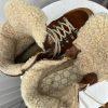 Gucci X Sega Suede Leather Shearling Hiking Sneakers 9 Fur Calfskin Flashtrek